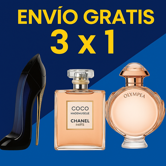 PERFUME (IMITACIÓN) 3X1 FEME GOOD, COCO, OLYM